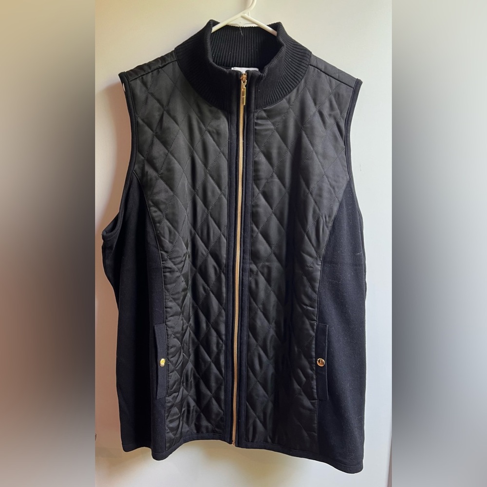 Susan Graver Women’s Black Quilted Vest